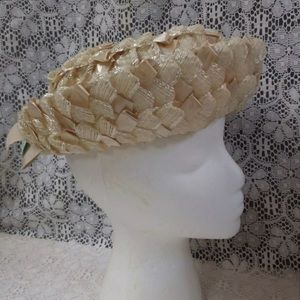 Vintage Woven Straw Sailor Hat Patty Duke